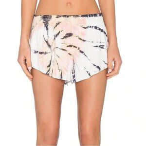 Blue Life Beach Bunny Shorts Volcano Tie Dye High Rise Waist Festival Size XS